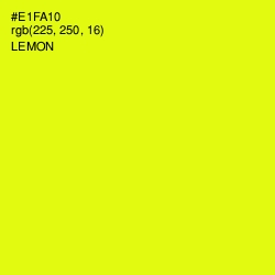 #E1FA10 - Lemon Color Image