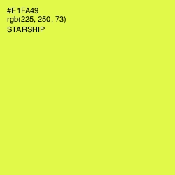 #E1FA49 - Starship Color Image