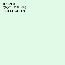 #E1FAE8 - Hint of Green Color Image