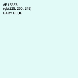 #E1FAF8 - Baby Blue Color Image