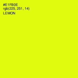 #E1FB0E - Lemon Color Image