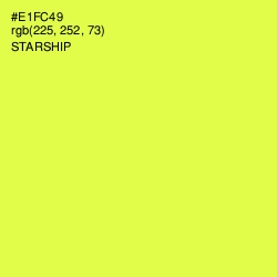 #E1FC49 - Starship Color Image