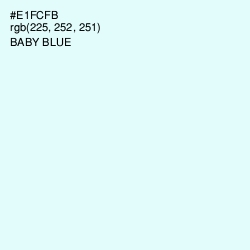 #E1FCFB - Baby Blue Color Image