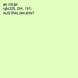 #E1FEBF - Australian Mint Color Image