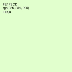 #E1FECD - Tusk Color Image