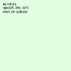 #E1FEE3 - Hint of Green Color Image