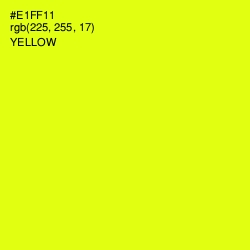 #E1FF11 - Yellow Color Image