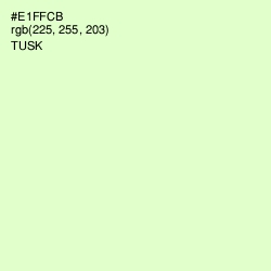 #E1FFCB - Tusk Color Image