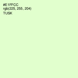 #E1FFCC - Tusk Color Image