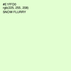 #E1FFD0 - Snow Flurry Color Image