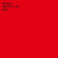 #E20214 - Red Color Image