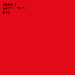 #E20A17 - Red Color Image