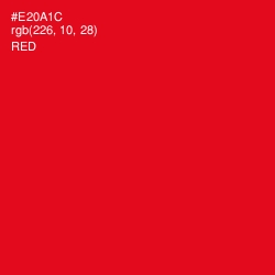 #E20A1C - Red Color Image