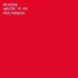 #E20A28 - Red Ribbon Color Image