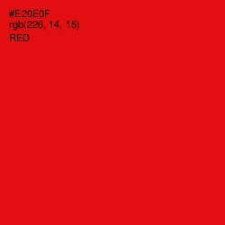 #E20E0F - Red Color Image