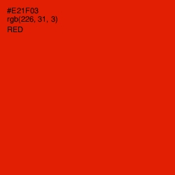 #E21F03 - Red Color Image