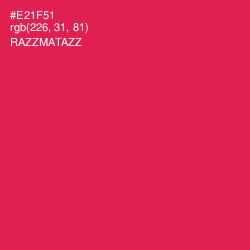 #E21F51 - Razzmatazz Color Image