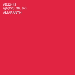 #E22443 - Amaranth Color Image