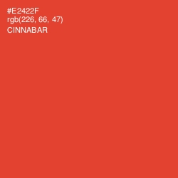 #E2422F - Cinnabar Color Image