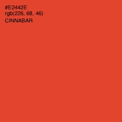 #E2442E - Cinnabar Color Image