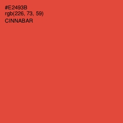 #E2493B - Cinnabar Color Image