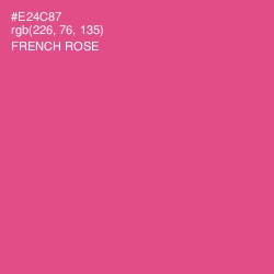 #E24C87 - French Rose Color Image