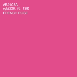 #E24C8A - French Rose Color Image