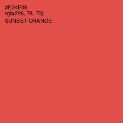 #E24E49 - Sunset Orange Color Image