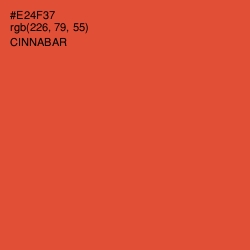 #E24F37 - Cinnabar Color Image