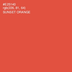 #E25140 - Sunset Orange Color Image