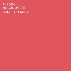 #E2545E - Sunset Orange Color Image