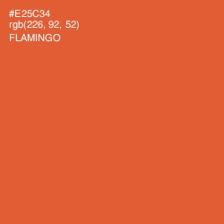 #E25C34 - Flamingo Color Image