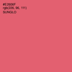 #E2606F - Sunglo Color Image