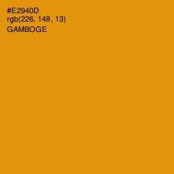 #E2940D - Gamboge Color Image