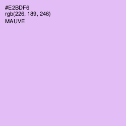 #E2BDF6 - Mauve Color Image