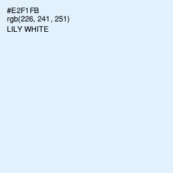 #E2F1FB - Lily White Color Image