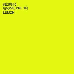 #E2F910 - Lemon Color Image