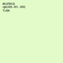 #E2FBC8 - Tusk Color Image