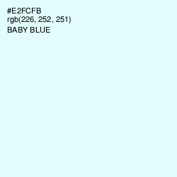 #E2FCFB - Baby Blue Color Image