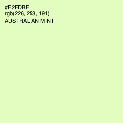 #E2FDBF - Australian Mint Color Image