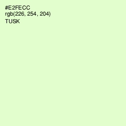 #E2FECC - Tusk Color Image