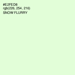 #E2FED8 - Snow Flurry Color Image