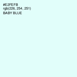 #E2FEFB - Baby Blue Color Image