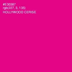 #E30387 - Hollywood Cerise Color Image