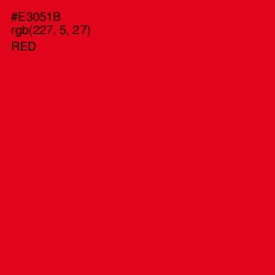 #E3051B - Red Color Image