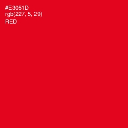 #E3051D - Red Color Image