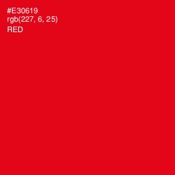 #E30619 - Red Color Image