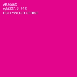 #E3068D - Hollywood Cerise Color Image