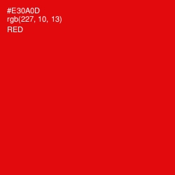 #E30A0D - Red Color Image