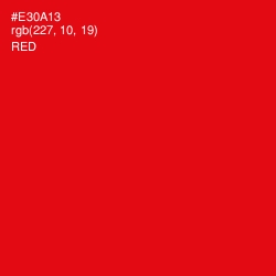 #E30A13 - Red Color Image